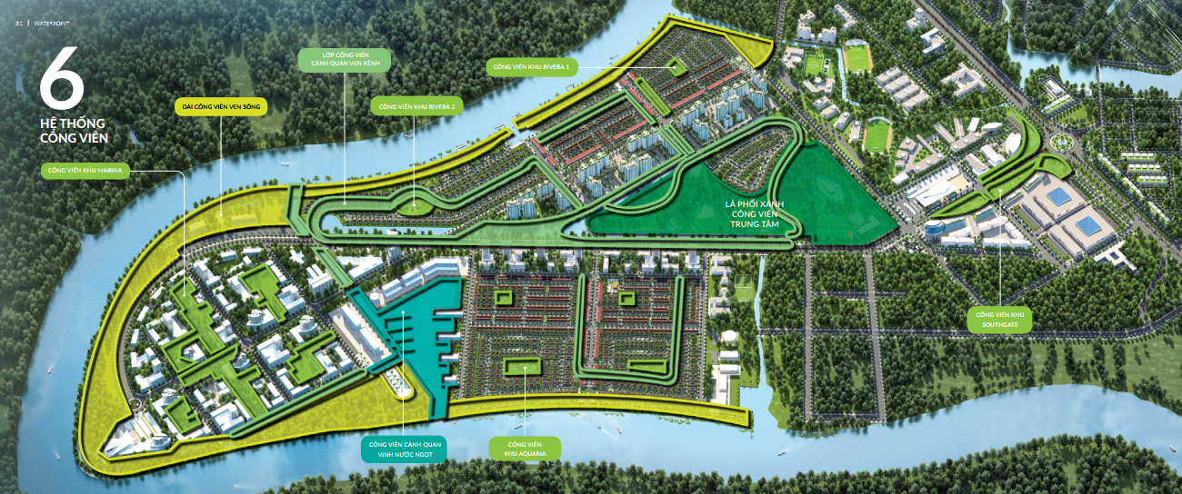 06 hệ thống công viên tại Waterpoint Nam Long