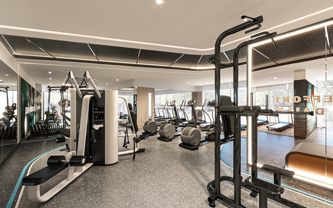 Phòng GYM của AK NEO Akari City giai đoạn 2
