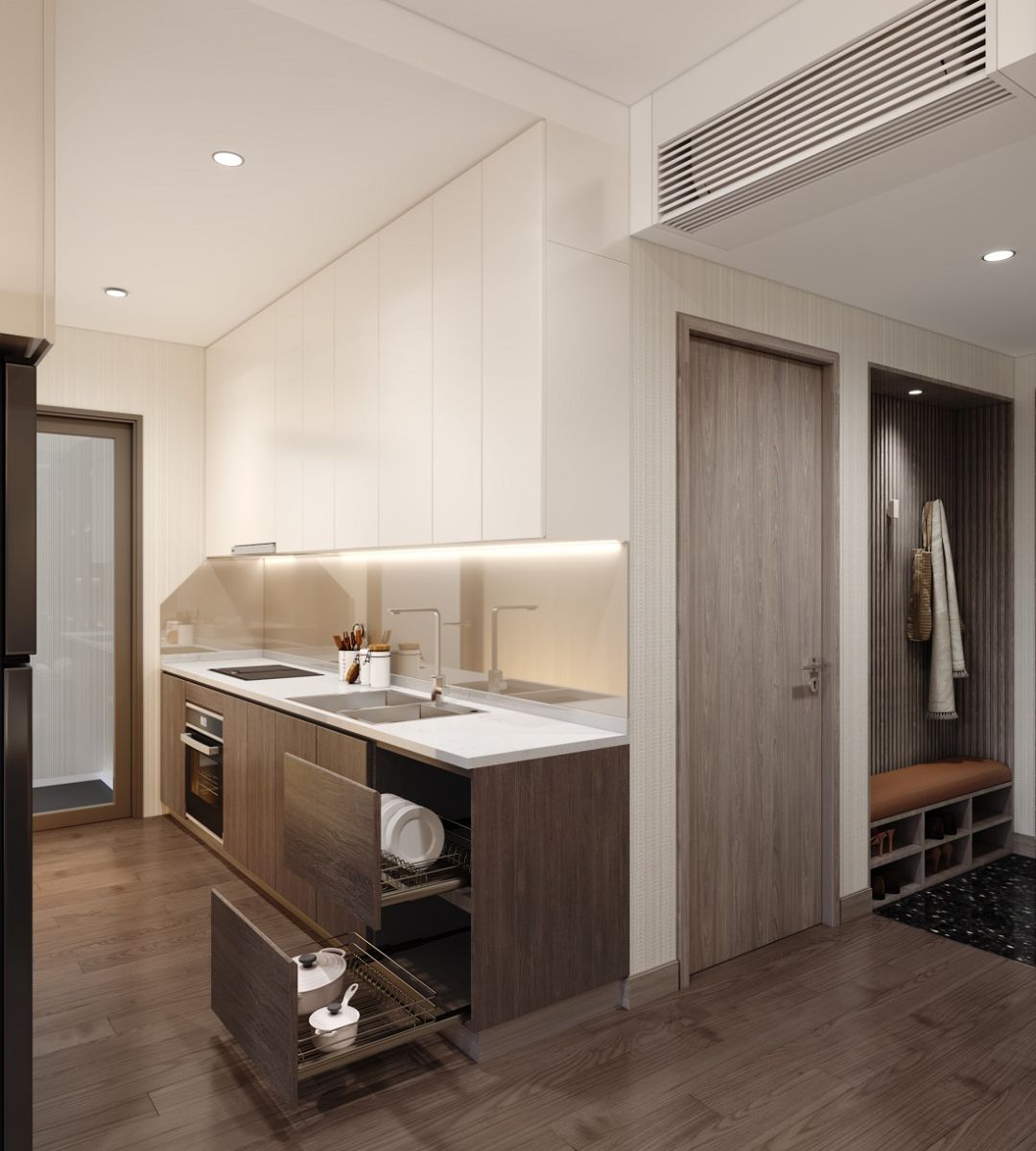 Bếp căn hộ AK NEO dự án Akari City 78m2