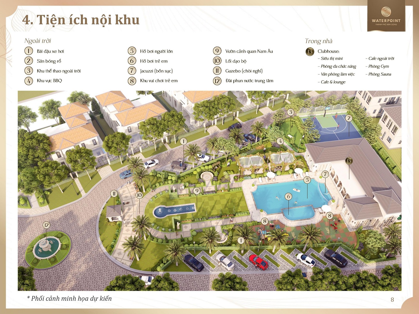 Biệt thự khu Central Park Villa Waterpoint Nam Long
