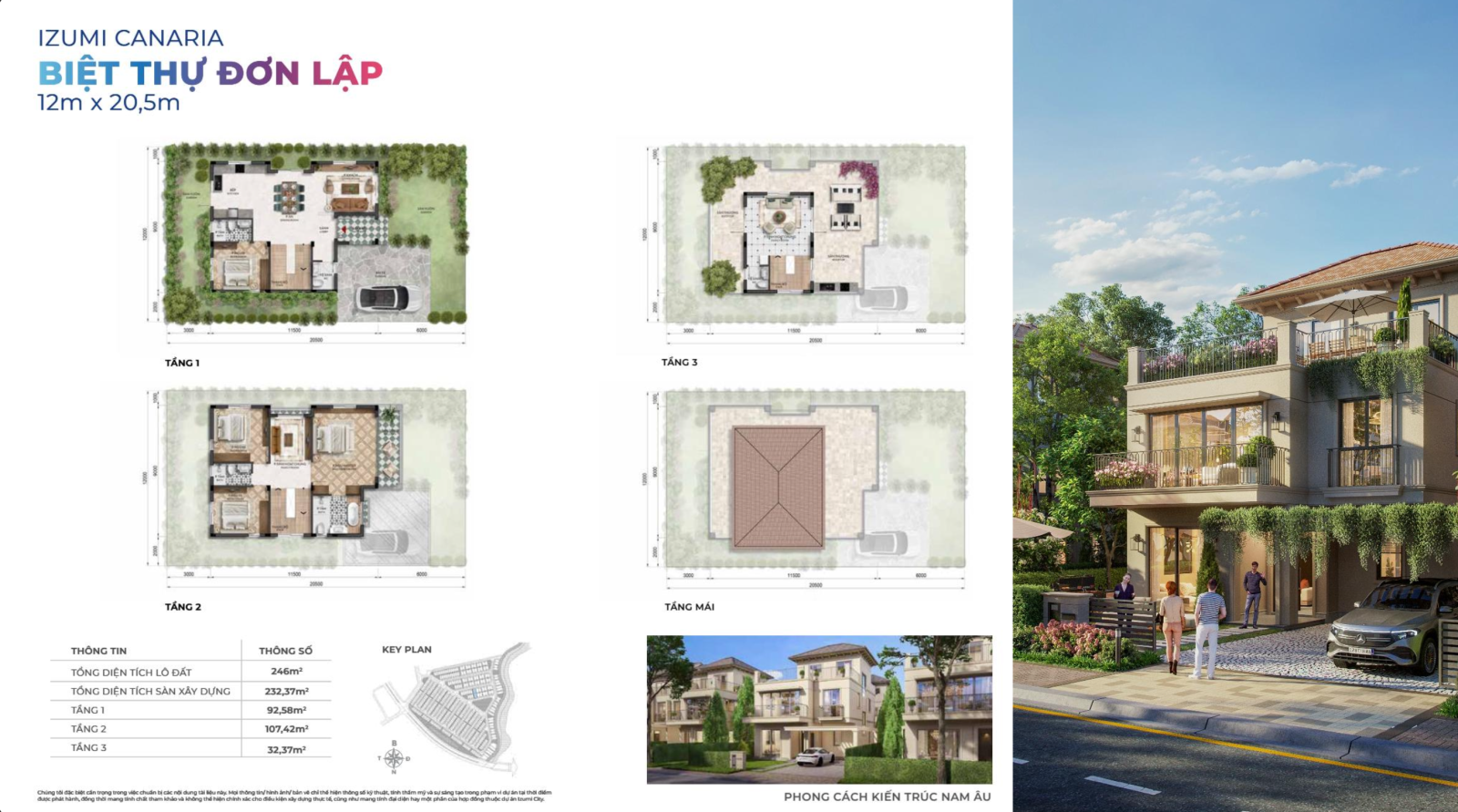 Biệt thự đơn lập Canaria Izumi City nam Long