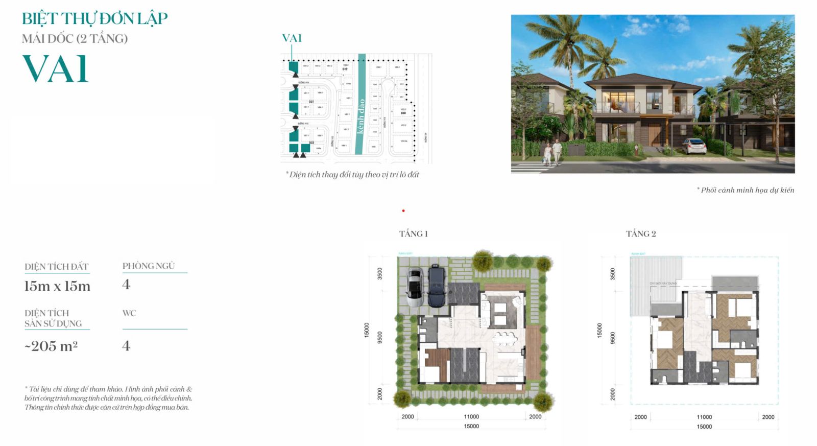 Biệt thự đơn lập 225m2 Waterpoint Nam Long