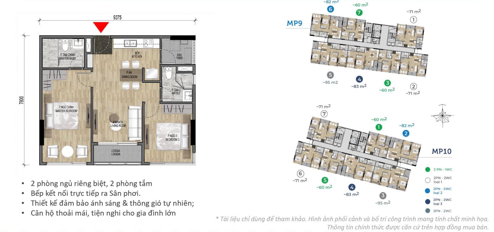 Căn 71m2 Flora Mizuki MP9 MP10