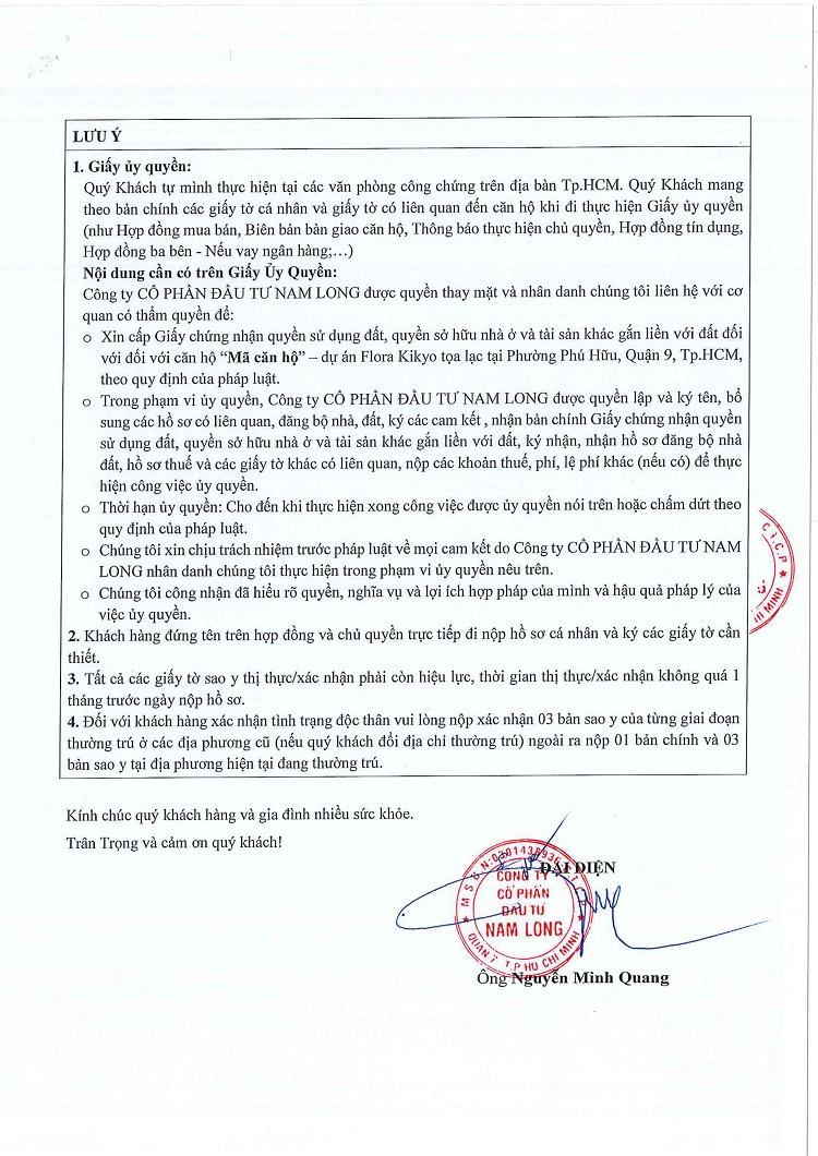 Nam Long cấp chủ quyền cho căn hộ Flora Kikyo