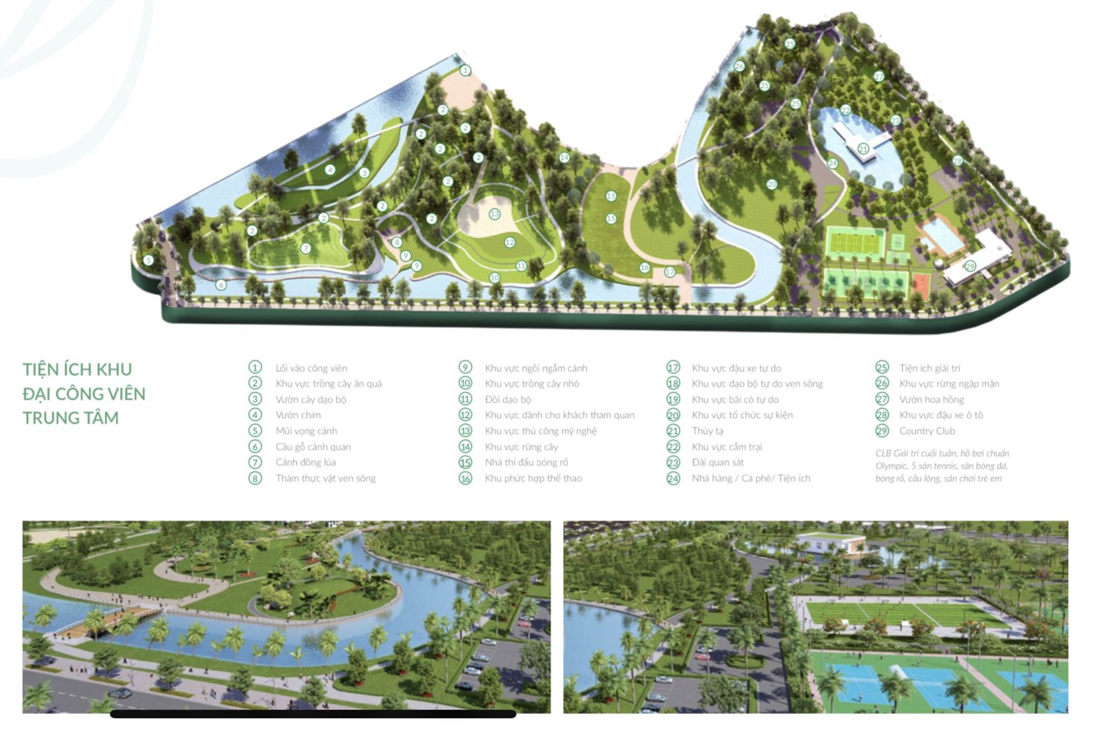 Công viên trung tâm Central Park Waterpoint Nam Long