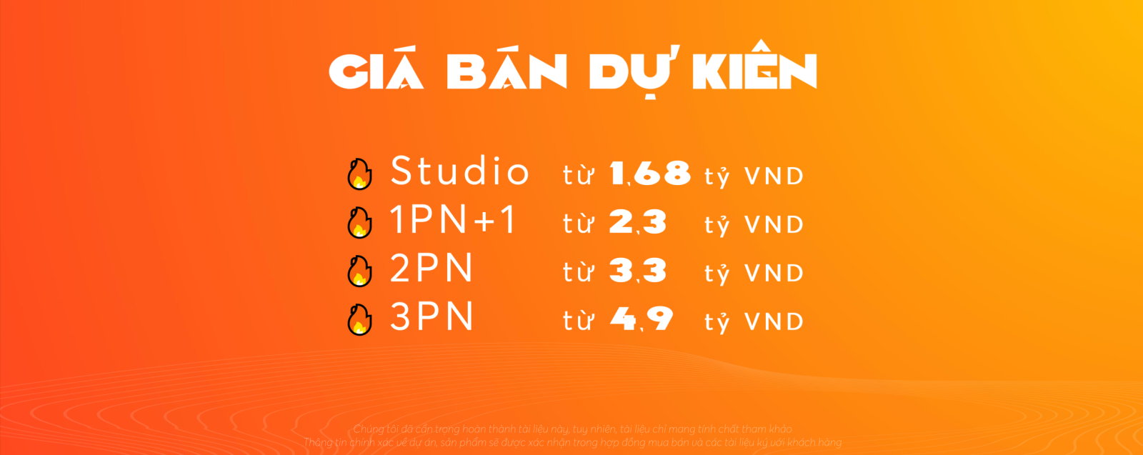 Giá bán căn hộ Solaria Rise Waterpoint Nam Long