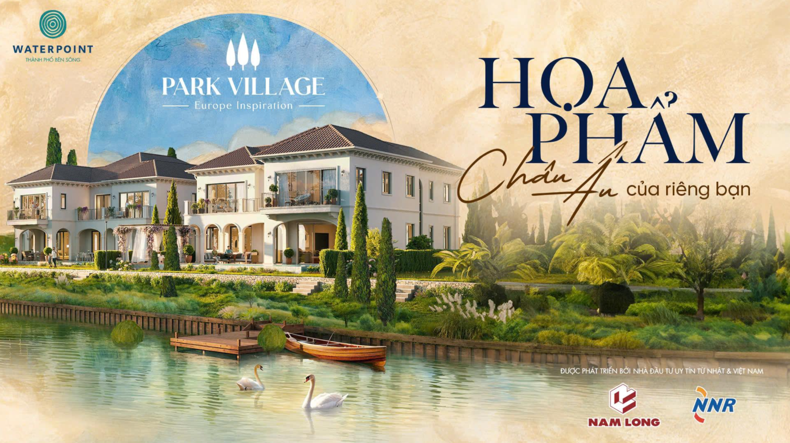 Biệt thự Park Village khu đô thị Waterpoint Nam Long