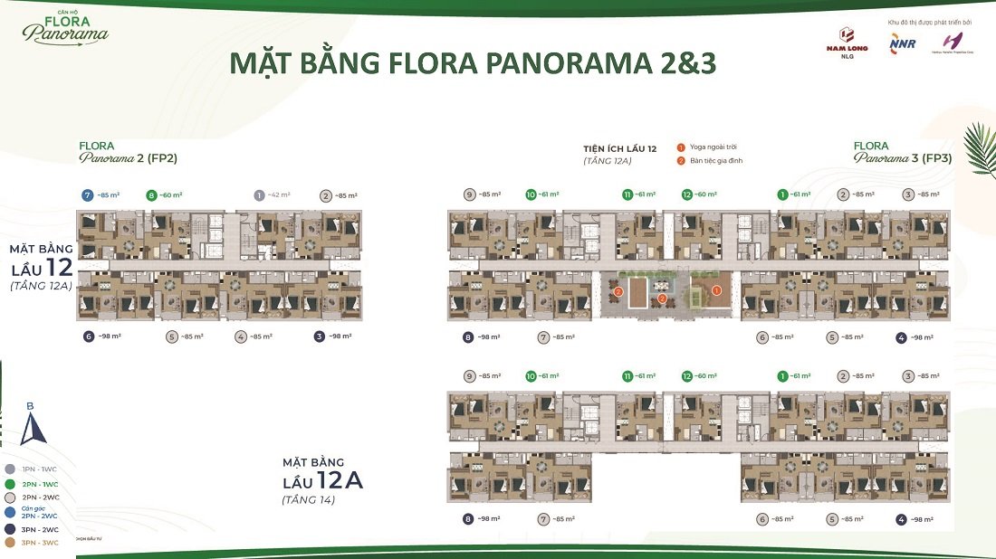 Mặt bằng căn hộ Flora Panorama Mizuki Nam Long