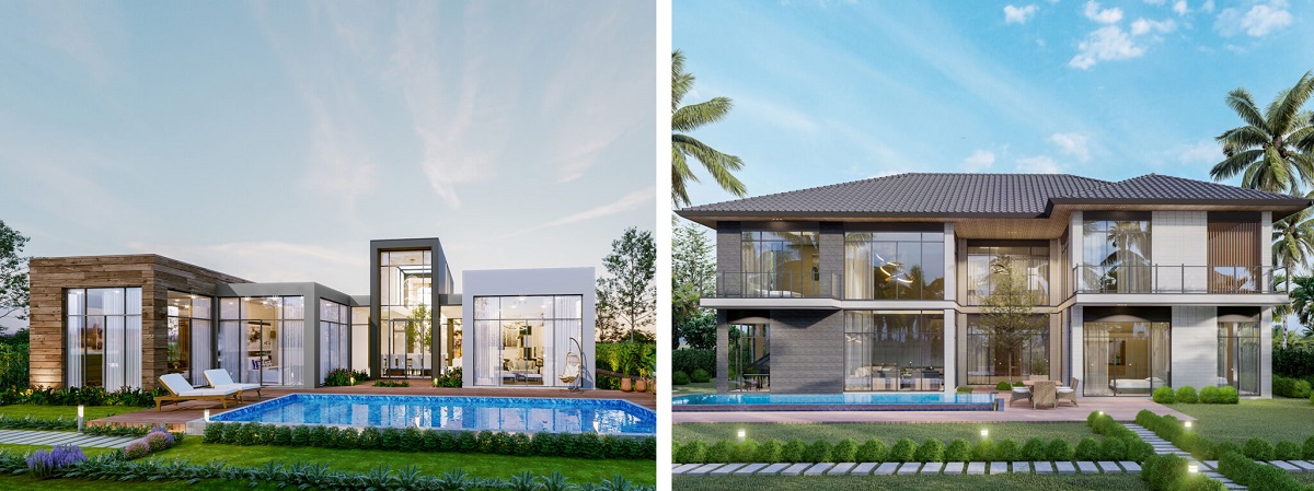 Mẫu thiết kế 3 dinh thự Waterpoint Nam Long