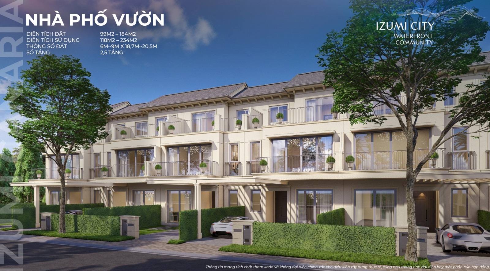 Nhà phố vườn Canaria Izumi City nam Long