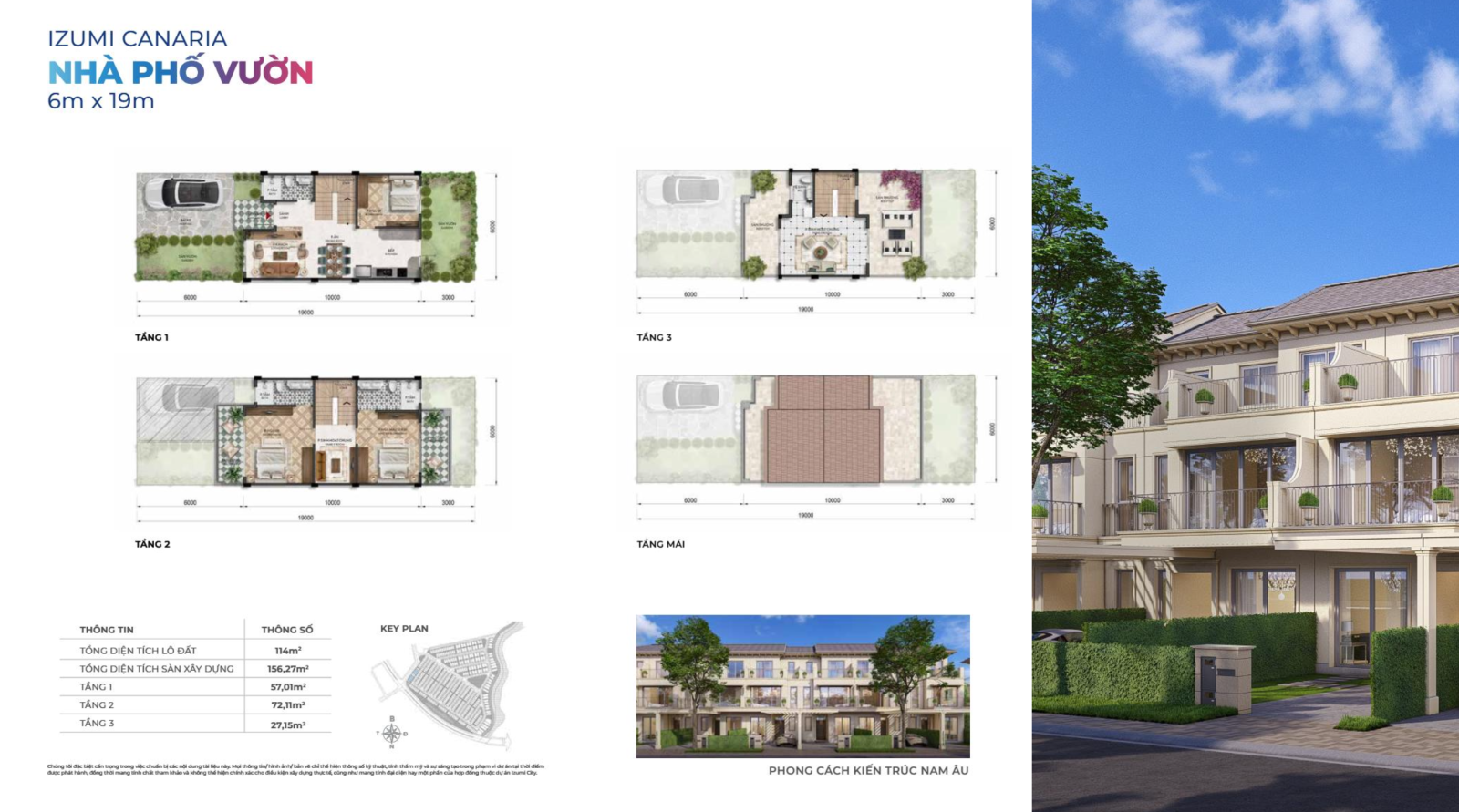 Nhà phố vườn Canaria Izumi City nam Long