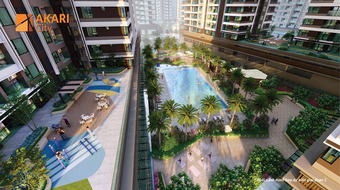 Phối cảnh nội khu Akari City giai đoạn 2