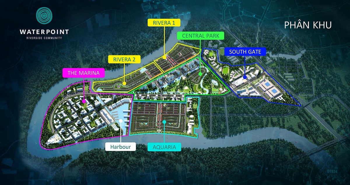 Phối cảnh khu Rivera Waterpoint Nam Long