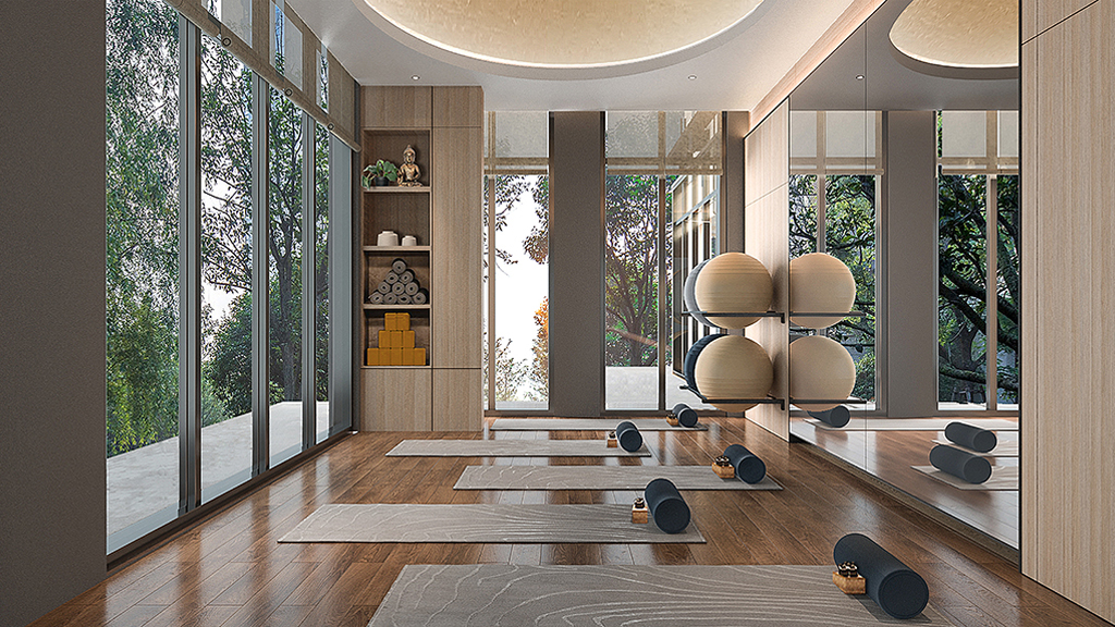 Phòng Yoga căn hộ Flora Panorama