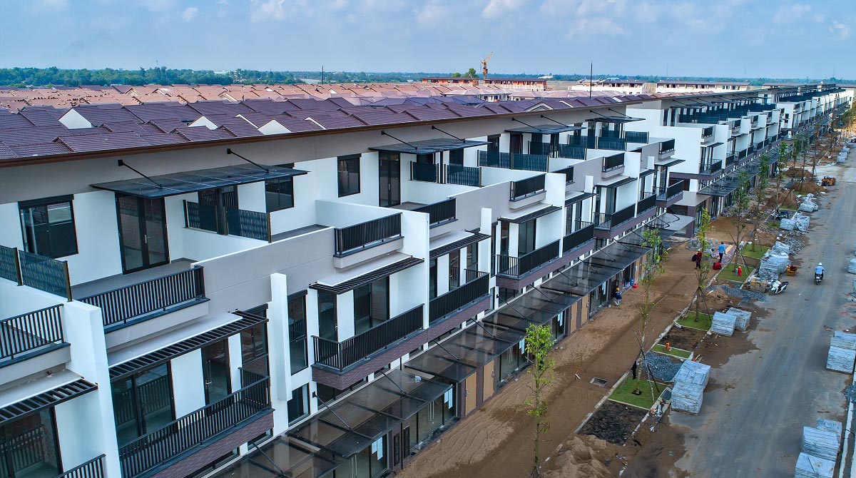 Tiến độ xây dựng phân khu Aquaria Waterpoint Nam Long tháng 10/2020