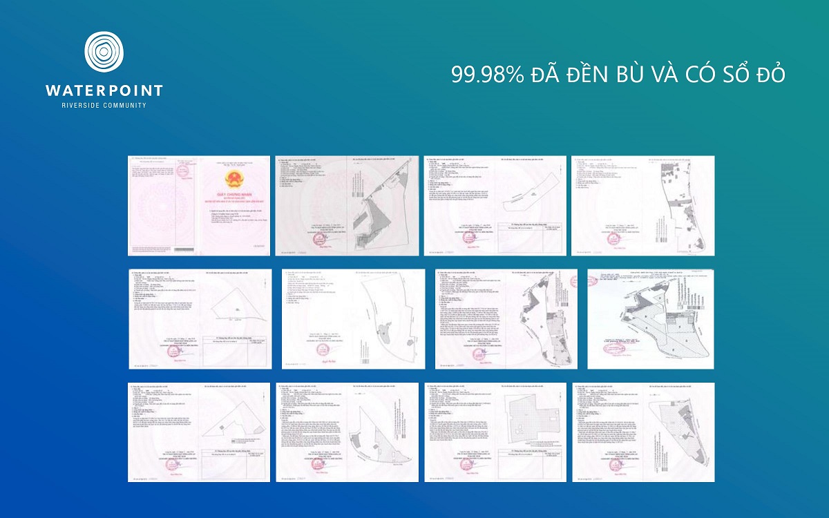 Sổ đỏ toàn khu Waterpoint
