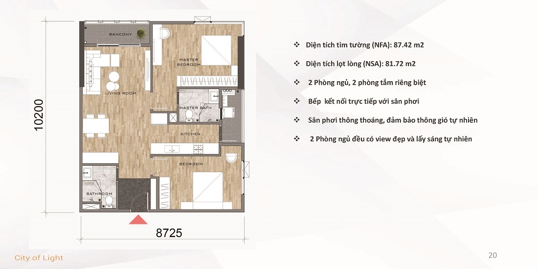 Thiết kế căn 85m2 Akari City giai đoạn 2