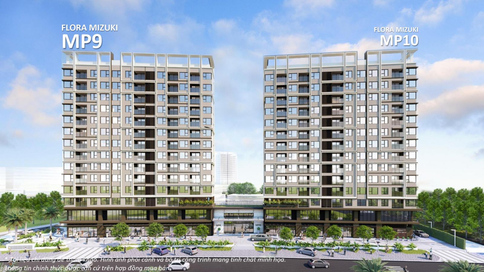 Phối cảnh MP9 MP10 căn hộ Mizuki Park