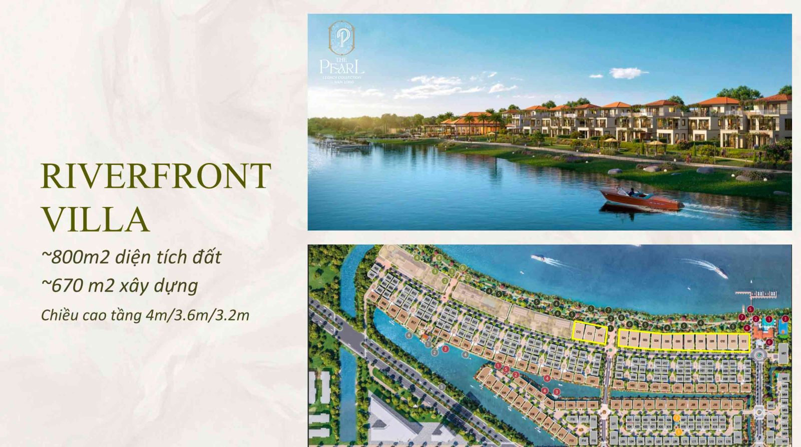 Thiết kế biệt thự sông The Pearl Nam Long