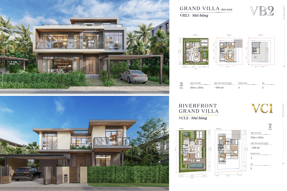 Dinh thự Sông The Aqua dự án Waterpoint 