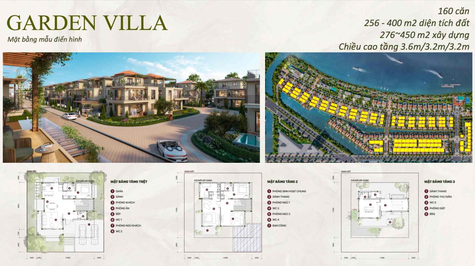 Thiết kế biệt thự vườn The Pearl Nam Long