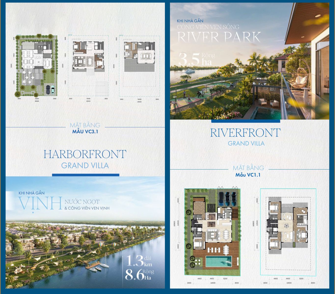 Thiết kế biệt thự vịnh và biệt thự sông Waterpoint