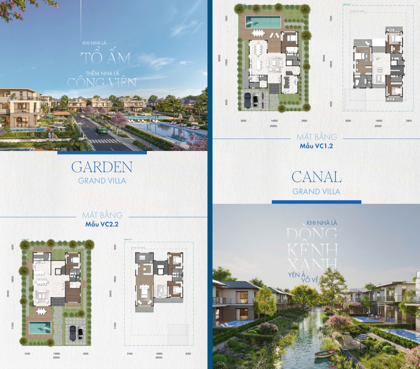 Thiết kế biệt thự vườn và biệt thự kênh Waterpoint