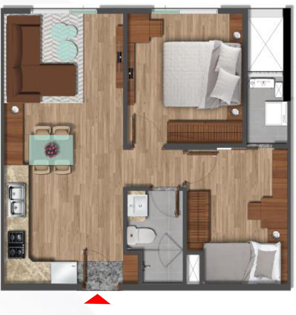 Thiết kế căn hộ Akari City 56m2