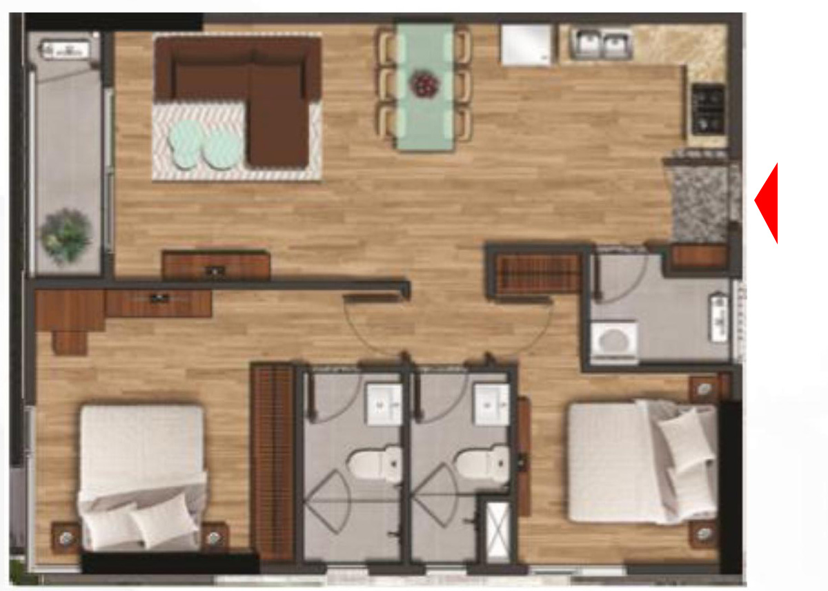 Thiết kế căn hộ Akari City 75m2