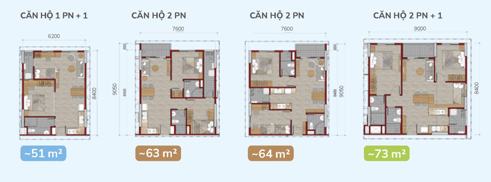 Mặt bằng căn hộ Ehome Southgate Nam Long Waterpoint