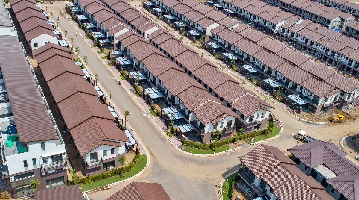 Tiến độ xây dựng phân khu Aquaria Waterpoint Nam Long tháng 10/2020