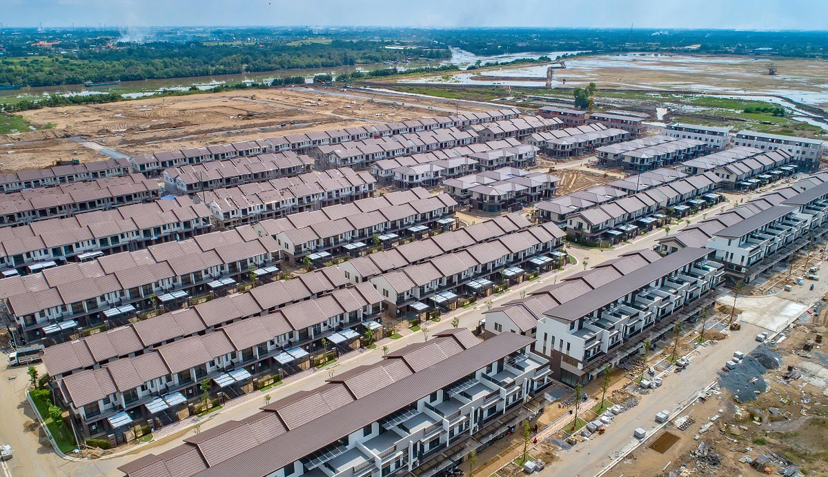 Tiến độ xây dựng phân khu Aquaria Waterpoint Nam Long tháng 10/2020