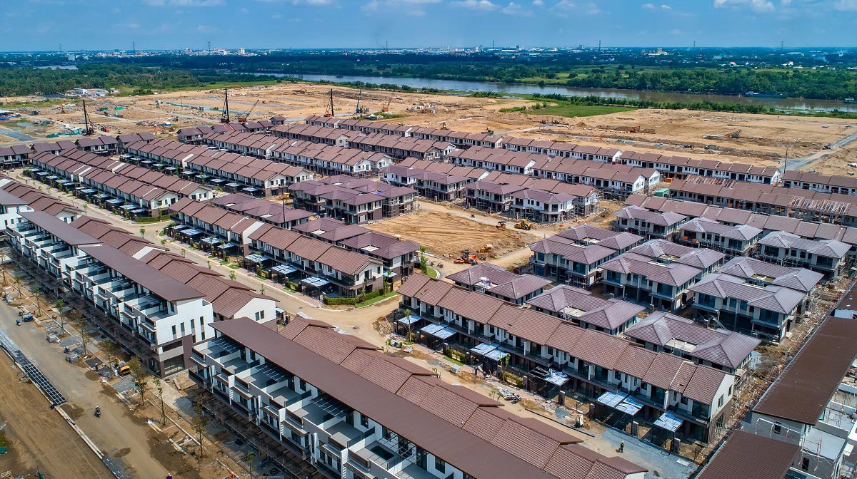 Tiến độ xây dựng phân khu Aquaria Waterpoint Nam Long tháng 10/2020