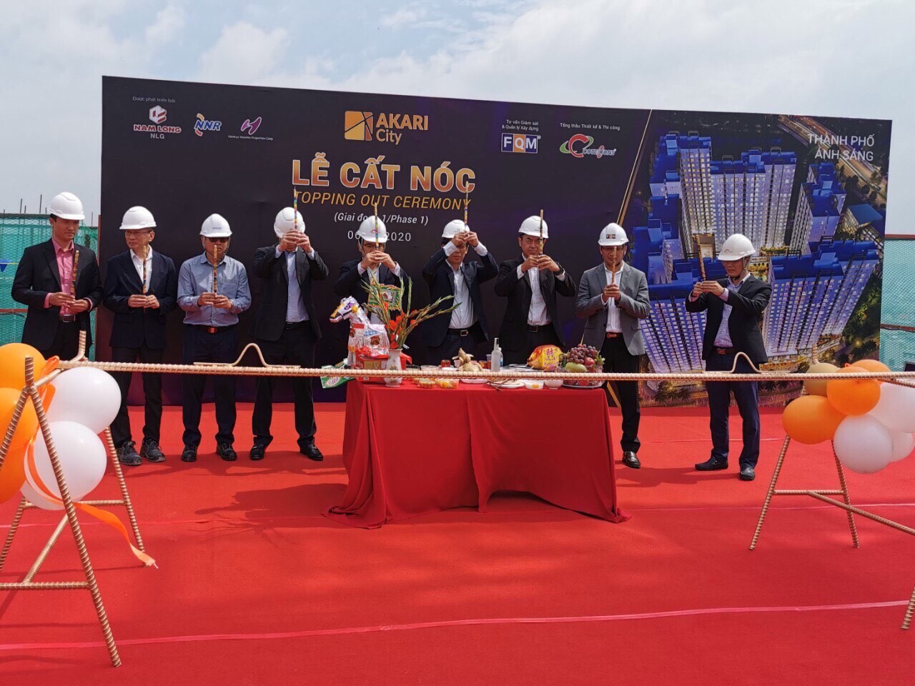 Tiến độ Akari City tháng 08/2020 đã cất nóc