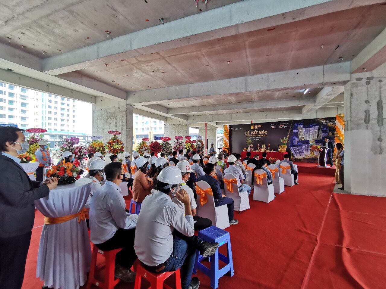 Tiến độ Akari City tháng 08/2020 đã cất nóc