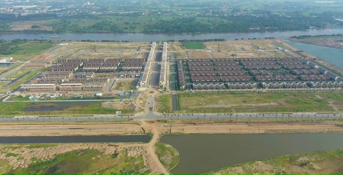 Tiến độ Aquaria dự án Waterpoint Nam Long Bến Lức 2021