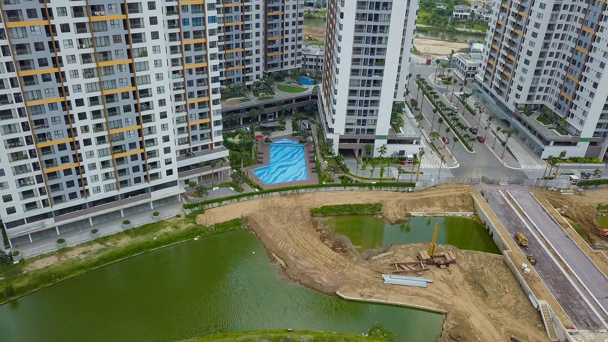 Tiến độ thực tế dự án Mizuki Park 08/2020