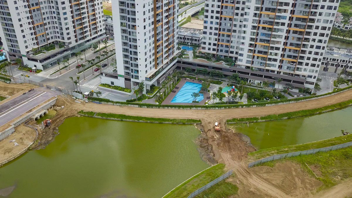 Tiến độ thực tế dự án Mizuki Park 08/2020