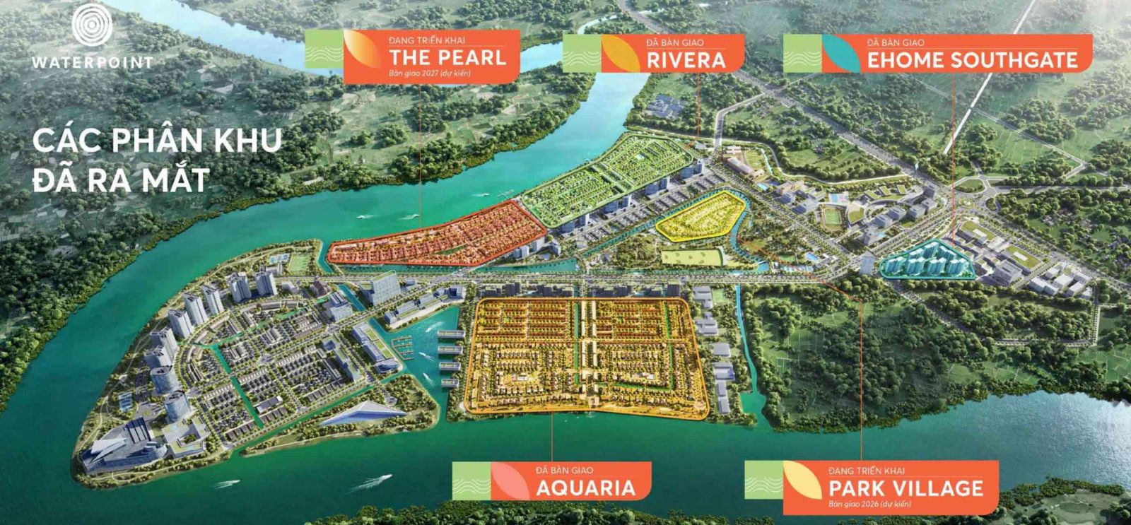 Tiến độ thực tế khu đô thị Waterpoint Nam Long