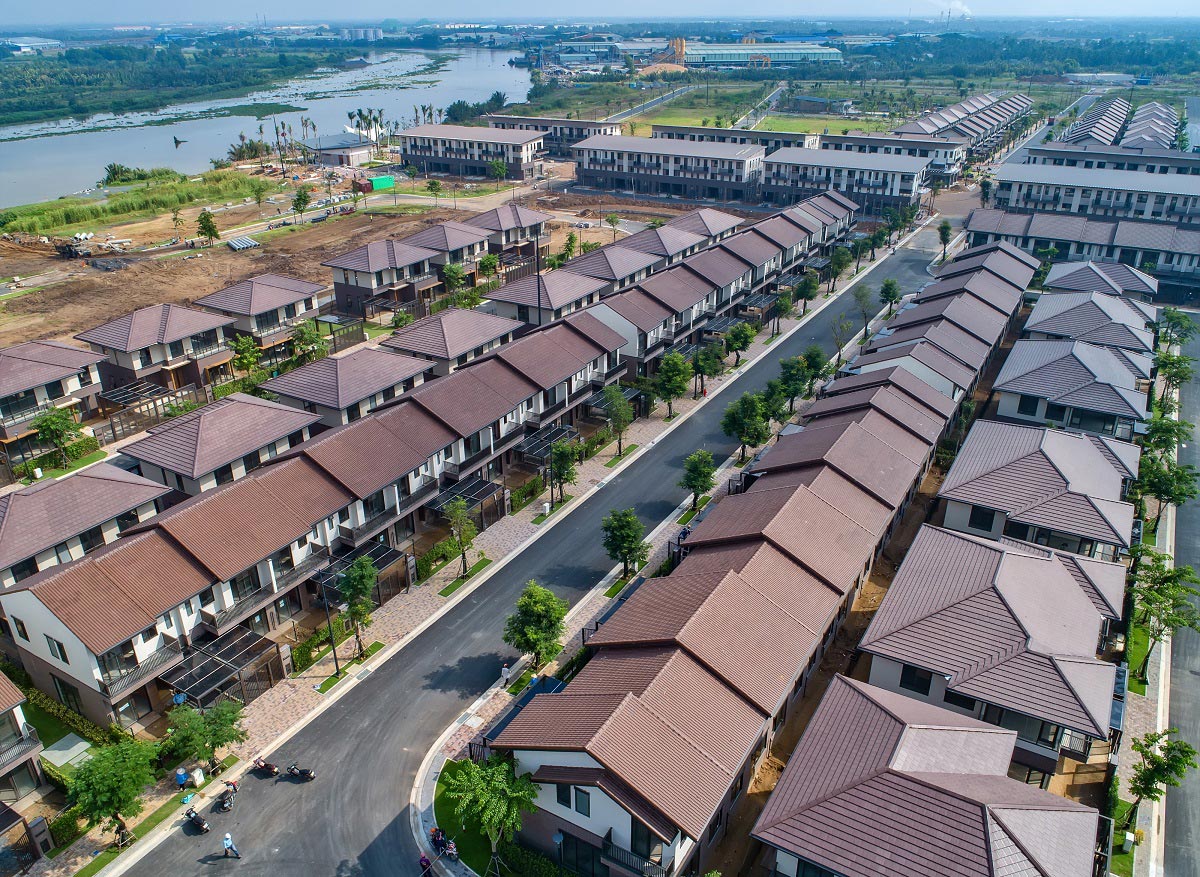 Tiến độ xây dựng khu Rivera 1 dự án Waterpoint Nam Long