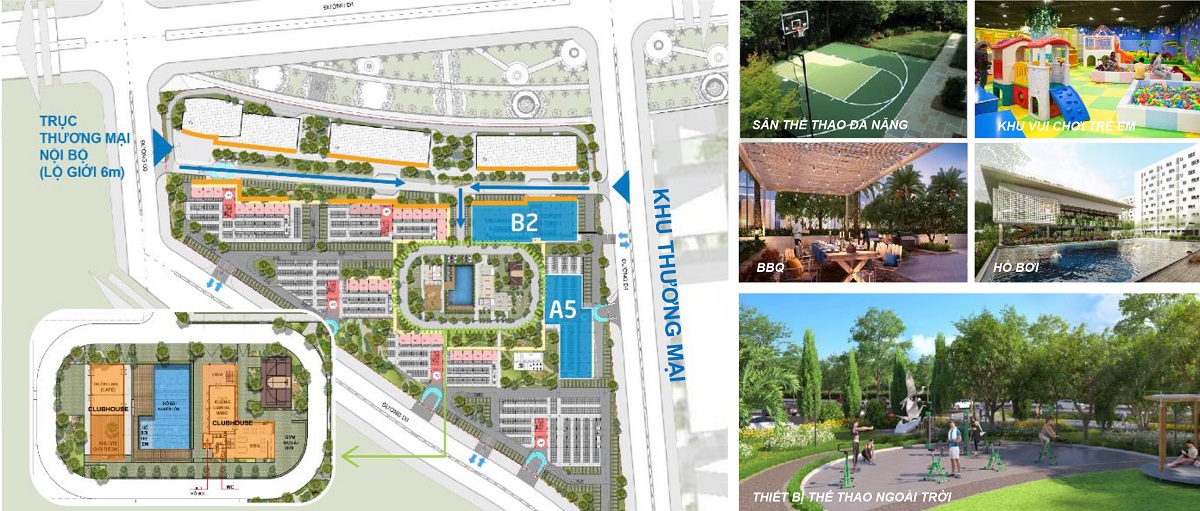 Tiện ích căn hộ Ehome Waterpoint Nam Long tại Long An