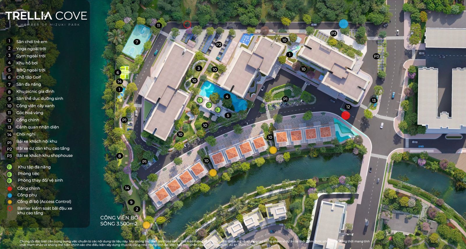 Tiện ích căn hộ Trellia Cove Mizuki Park Nam Long