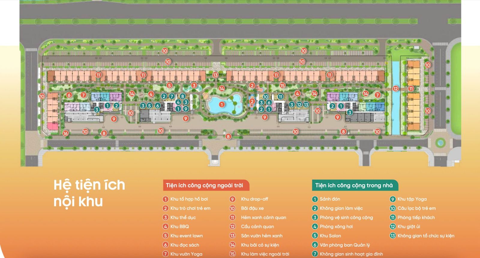 Hệ thống tiện ích nội khu căn hộ Solaria Rise Waterpoint Nam Long