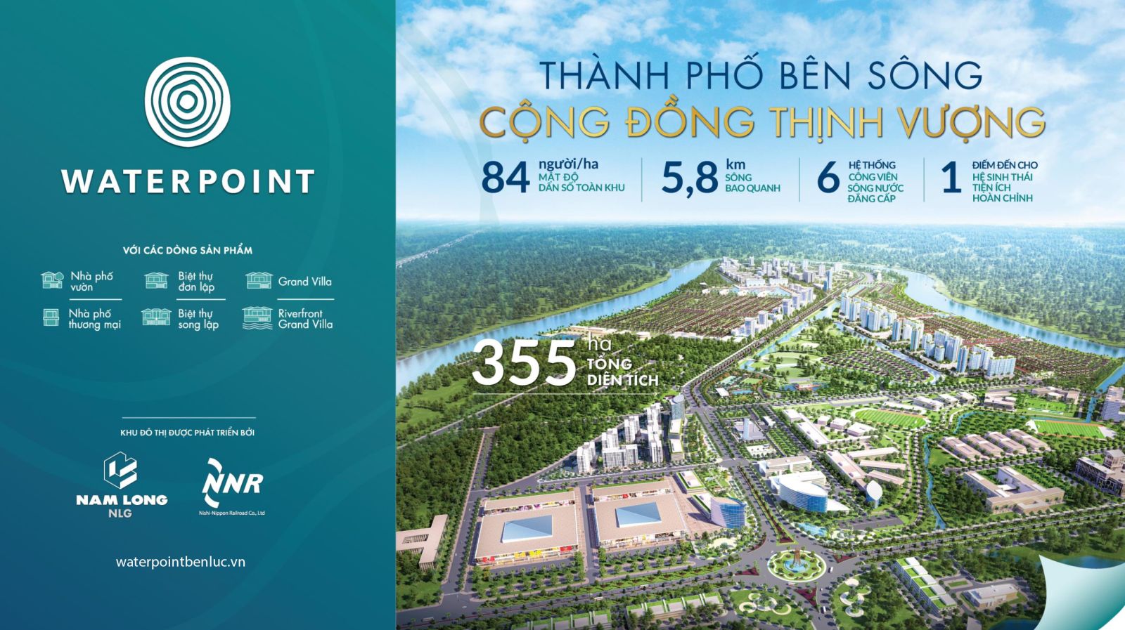Phối cảnh tổng thể dự án Waterpoint Nam Long