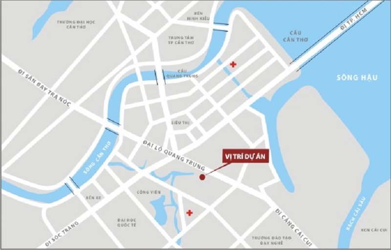 Vị trí dự án Nam Long Cần Thơ