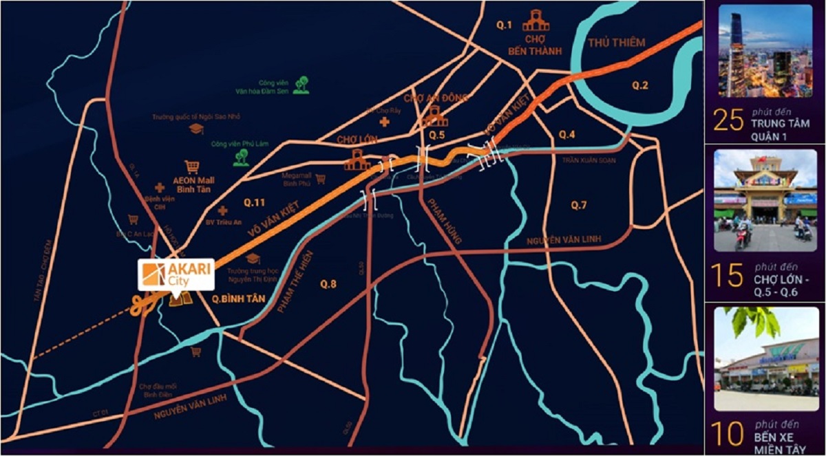 Vị trí căn hộ Akari City