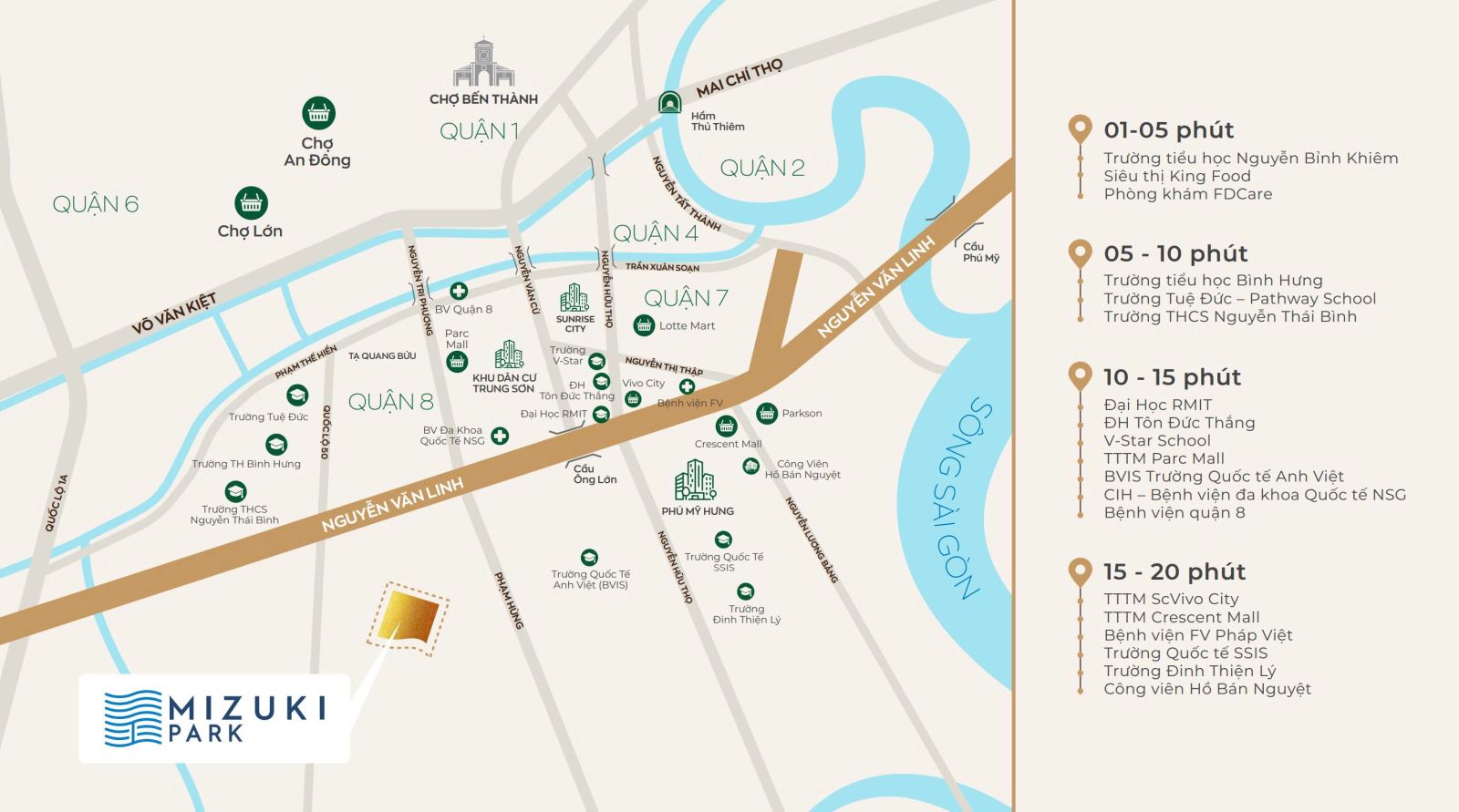 Vị trí nhà phố Mizuki Trellia Cove Nam Long