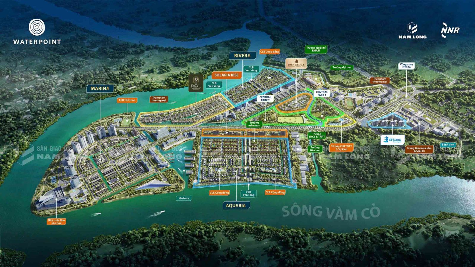 Hệ tiện ích khu đô thị Waterpoint Nam Long