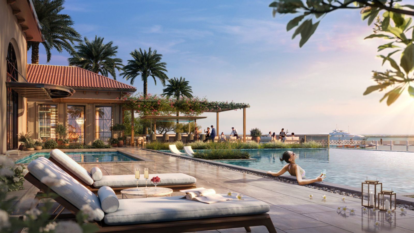 Hồ bơi bên sông The Pearl Waterpoint Nam Long