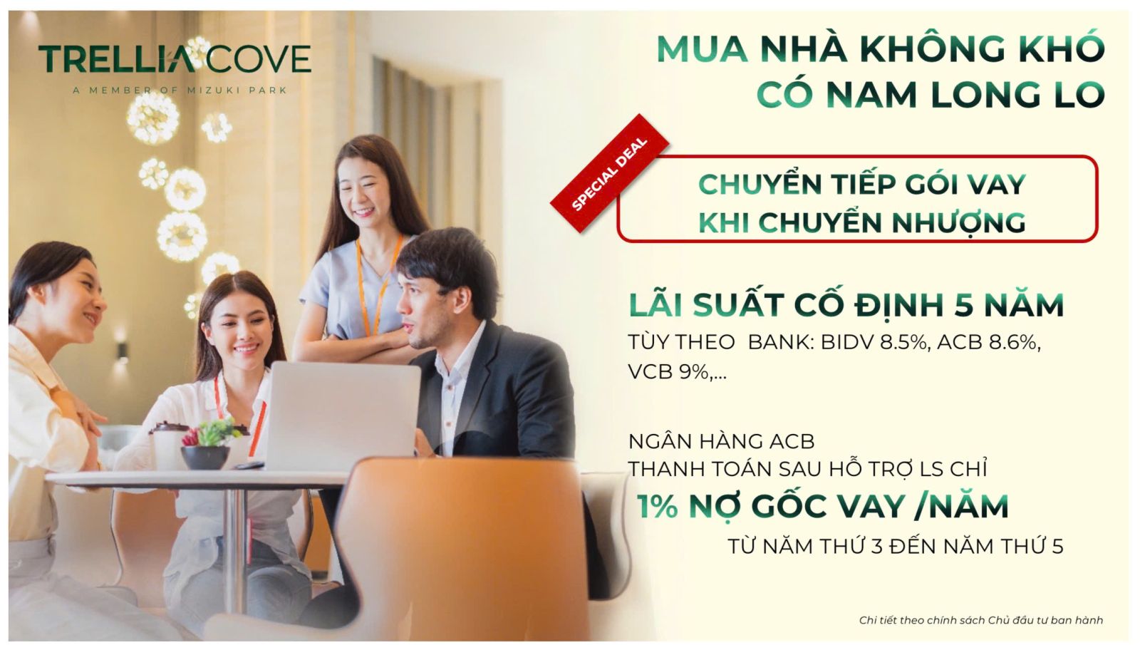 Lịch thanh toán Trellia Cove Mizuki Nam Long